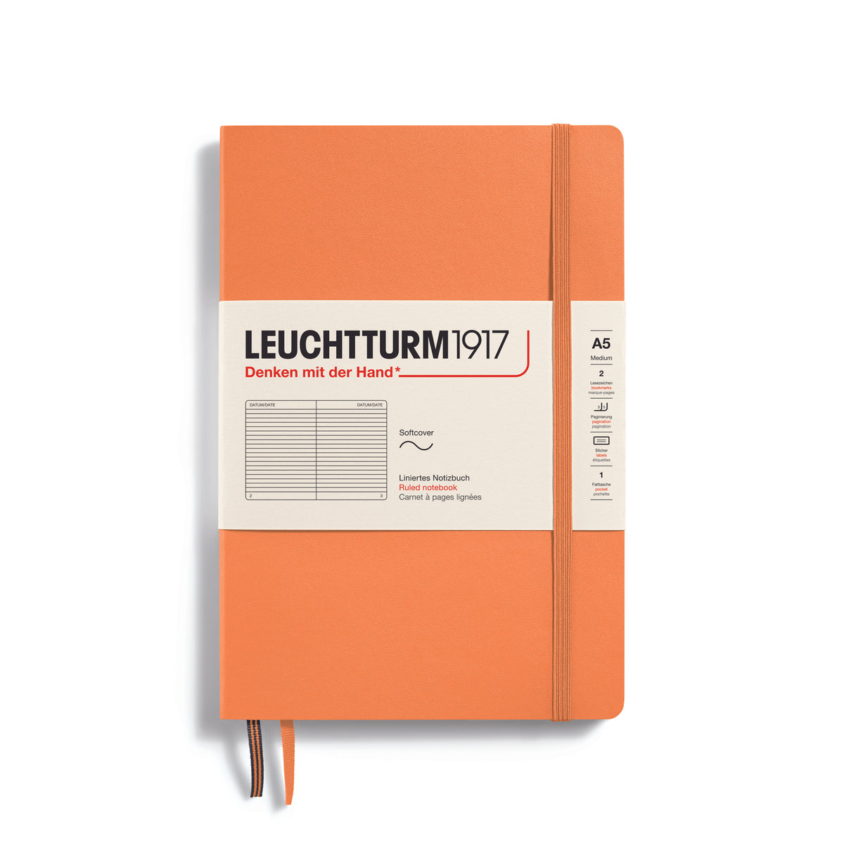 Leuchtturm1917 Notebook A5 Medium Softcover in apricot