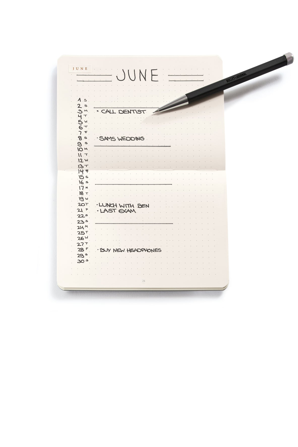 LEUCHTTURM1917 Bullet Journal Pocket 3pk by penny black showing inside layout