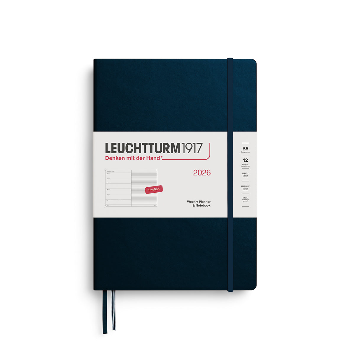 LEUCHTTURM1917 2026 Weekly Planner &amp; Notebook - Hard Cover By Penny Black