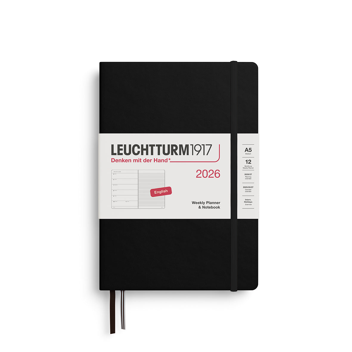 LEUCHTTURM1917 2026 Weekly Planner &amp; Notebook - Hard Cover By Penny Black