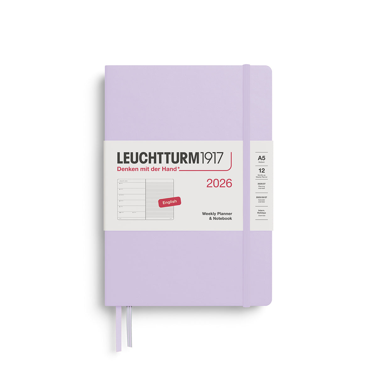 LEUCHTTURM1917 2026 Weekly Planner & Notebook - Hard Cover By Penny Black