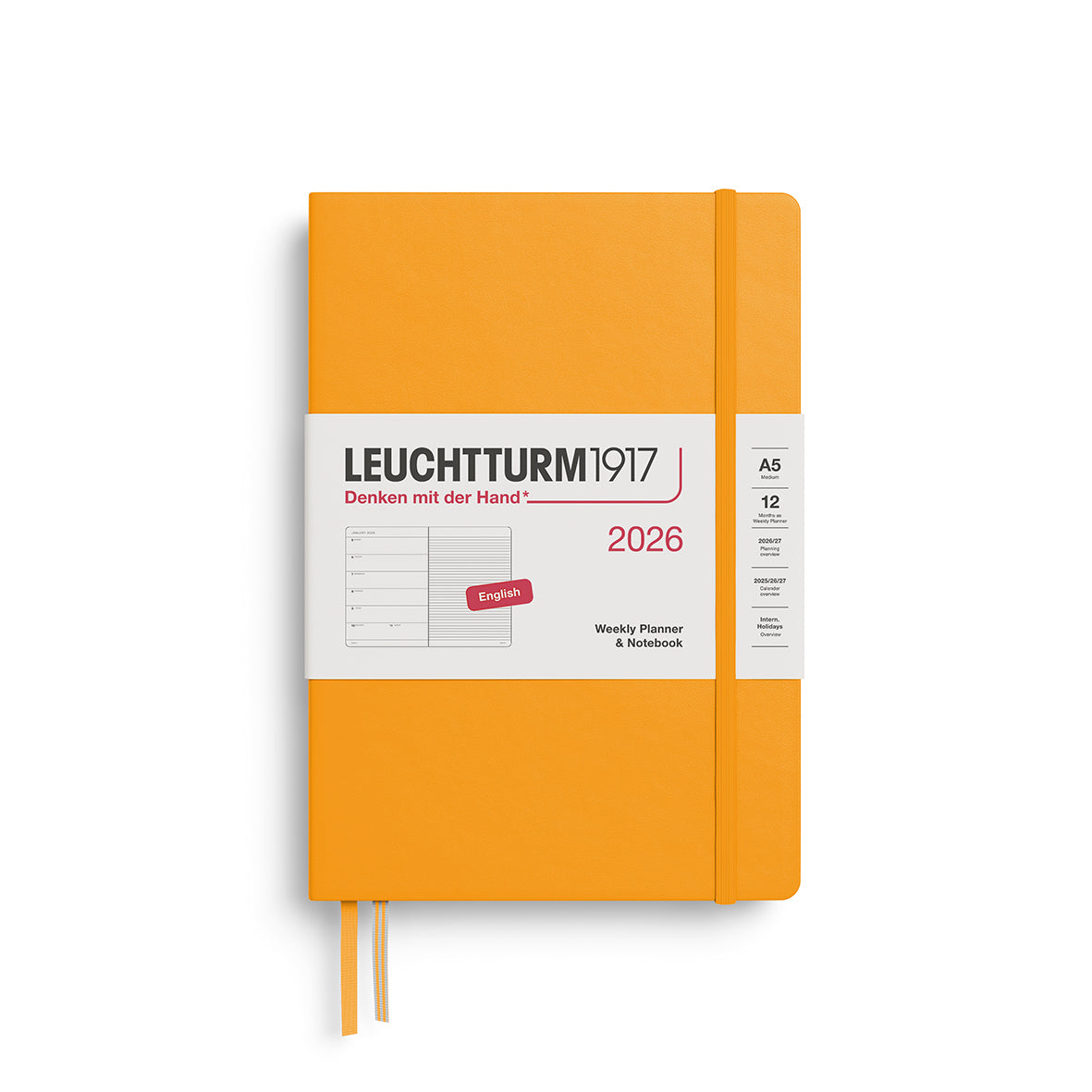 LEUCHTTURM1917 2026 Weekly Planner &amp; Notebook - Hard Cover By Penny Black