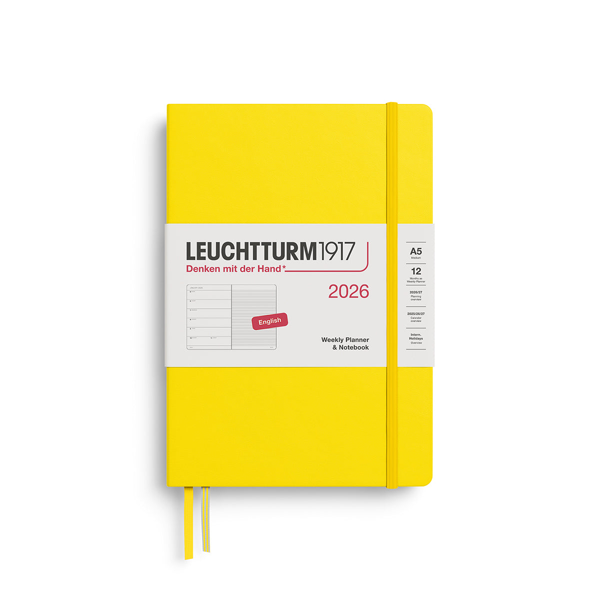 LEUCHTTURM1917 2026 Weekly Planner &amp; Notebook - Hard Cover By Penny Black