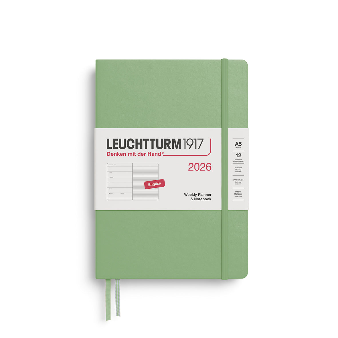 LEUCHTTURM1917 2026 Weekly Planner &amp; Notebook - Hard Cover By Penny Black