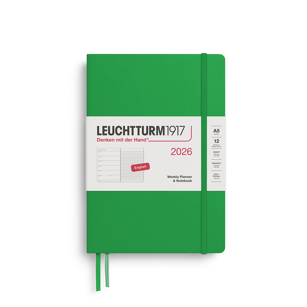 LEUCHTTURM1917 2026 Weekly Planner &amp; Notebook - Hard Cover By Penny Black