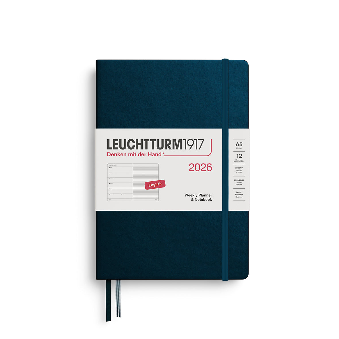 LEUCHTTURM1917 2026 Weekly Planner &amp; Notebook - Hard Cover By Penny Black