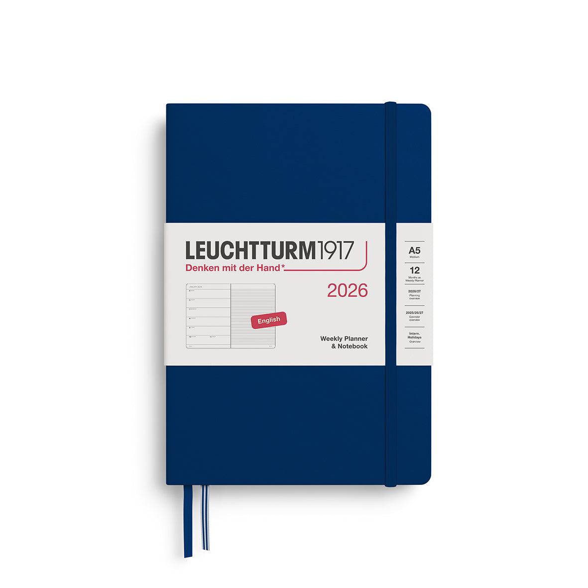 LEUCHTTURM1917 2026 Weekly Planner &amp; Notebook - Hard Cover By Penny Black