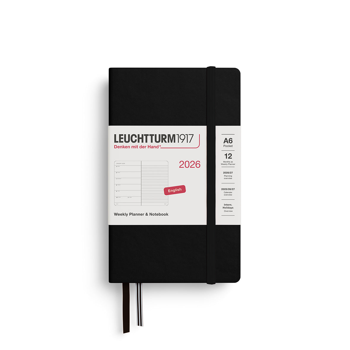 LEUCHTTURM1917 2026 Weekly Planner &amp; Notebook - Hard Cover By Penny Black