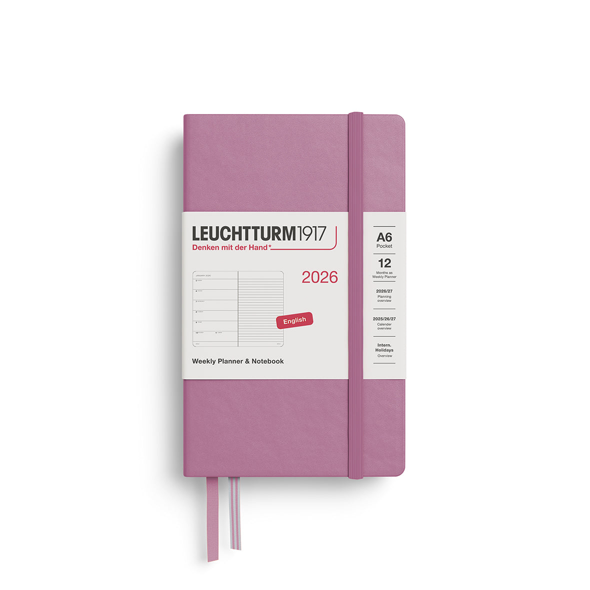 LEUCHTTURM1917 2026 Weekly Planner &amp; Notebook - Hard Cover By Penny Black