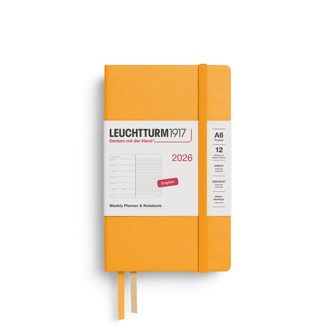 LEUCHTTURM1917 2026 Weekly Planner &amp; Notebook - Hard Cover By Penny Black