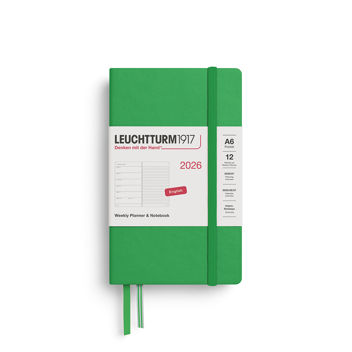LEUCHTTURM1917 2026 Weekly Planner &amp; Notebook - Hard Cover By Penny Black