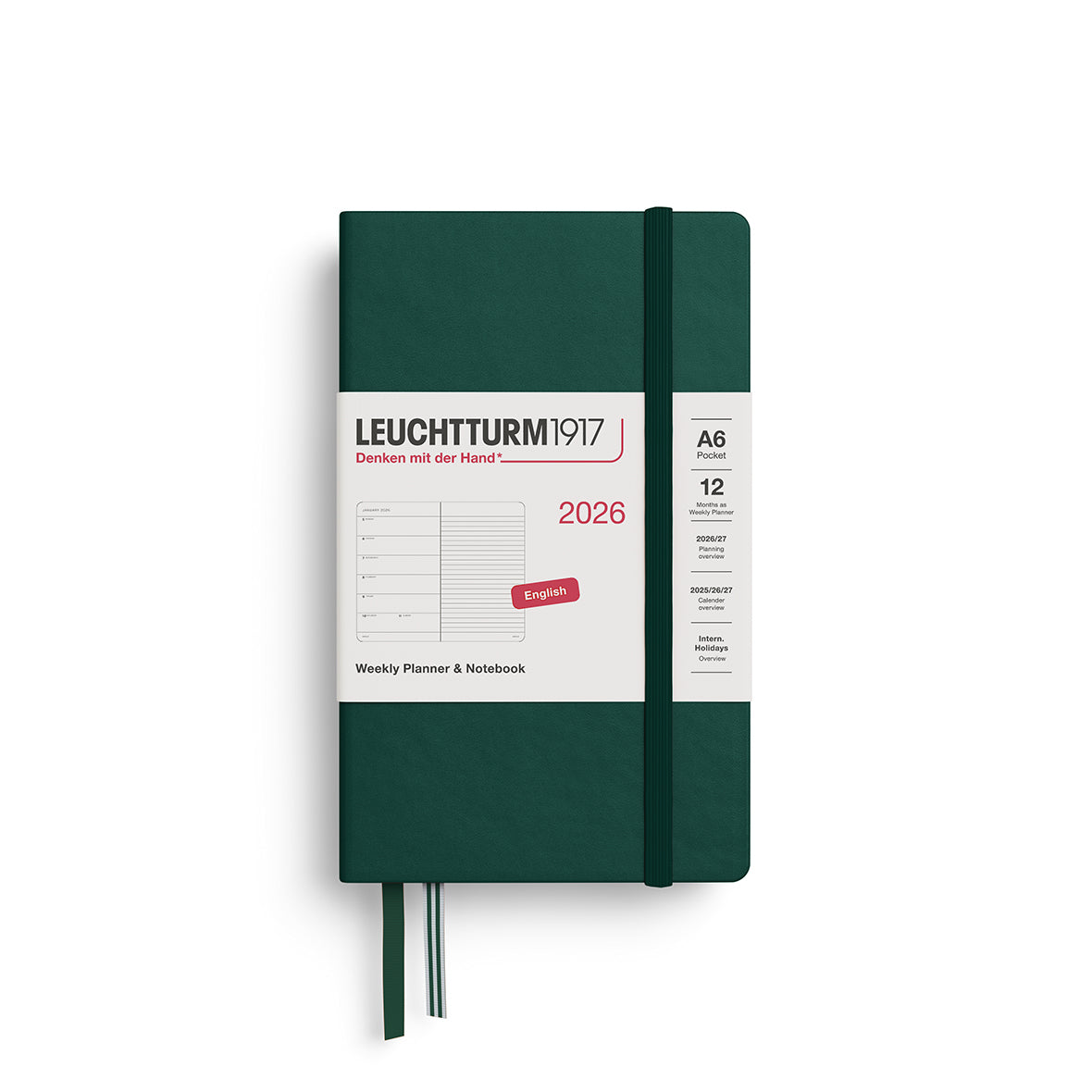 LEUCHTTURM1917 2026 Weekly Planner &amp; Notebook - Hard Cover By Penny Black