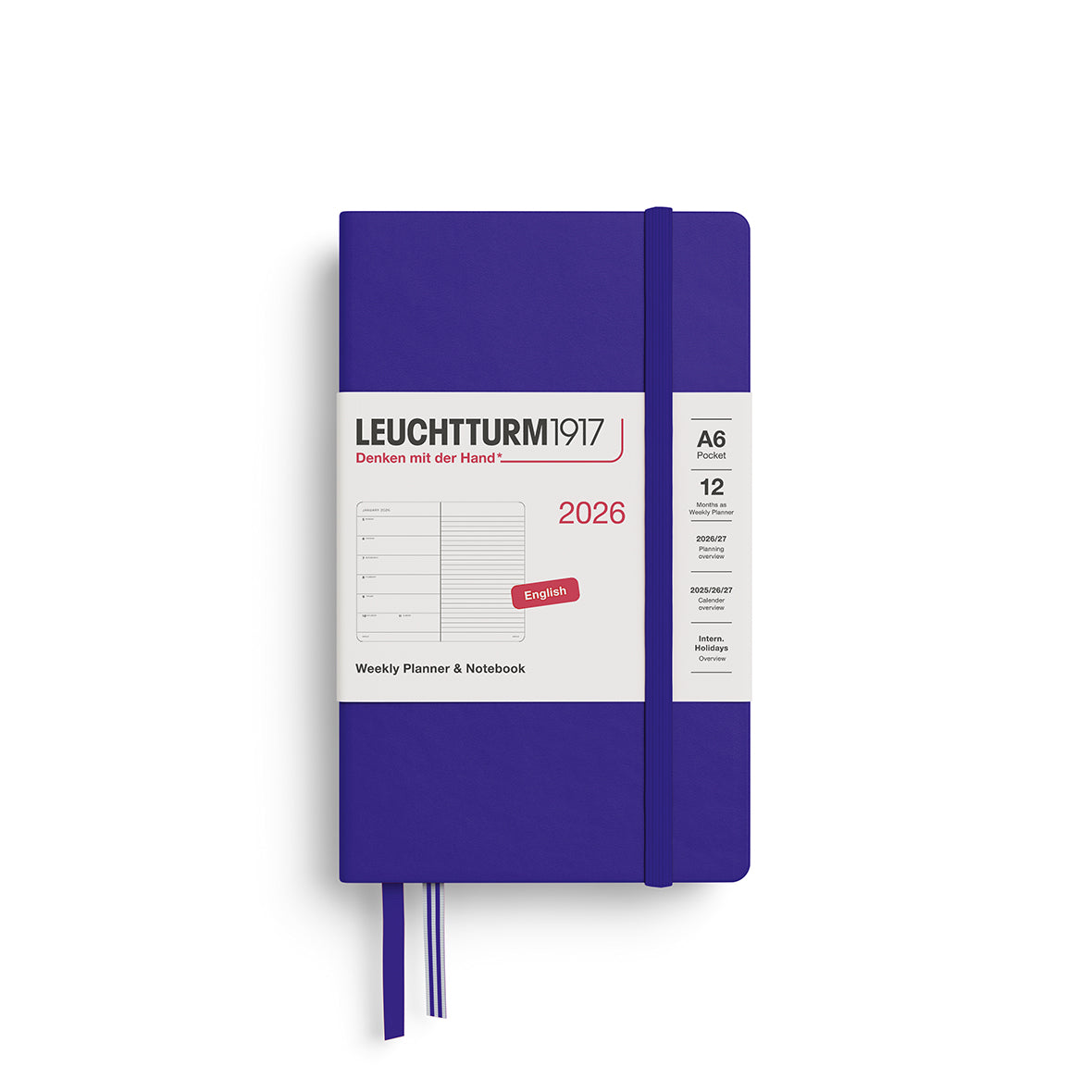 LEUCHTTURM1917 2026 Weekly Planner &amp; Notebook - Hard Cover By Penny Black