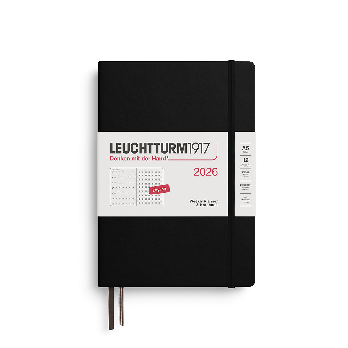 LEUCHTTURM1917 2026 Weekly Planner &amp; Notebook - Hard Cover By Penny Black