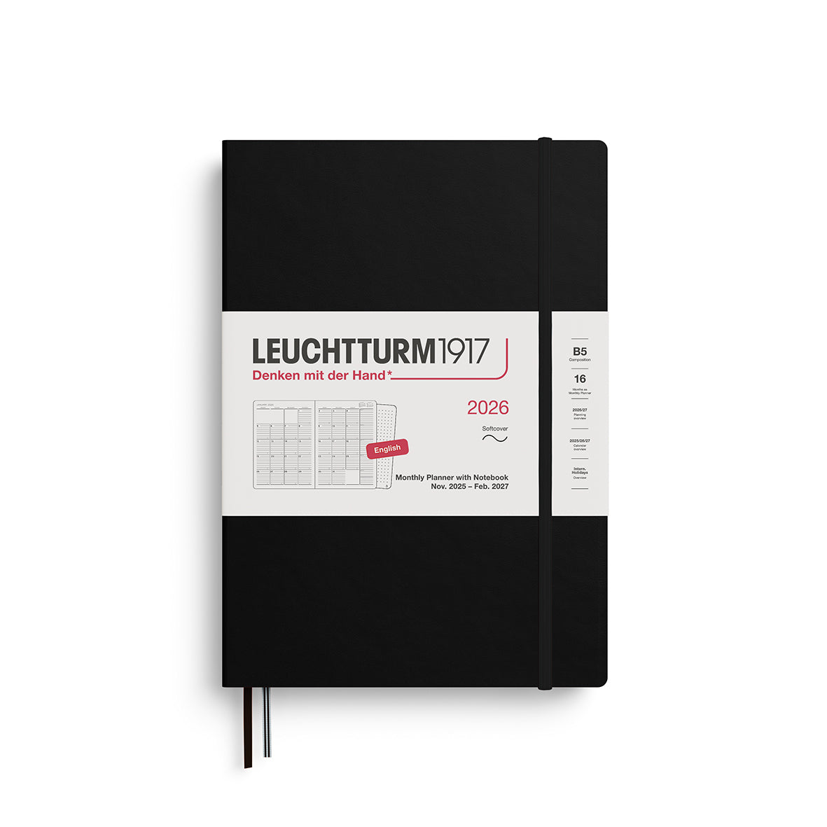 LEUCHTTURM1917 2026 Monthly Planner with Notebook By Penny Black