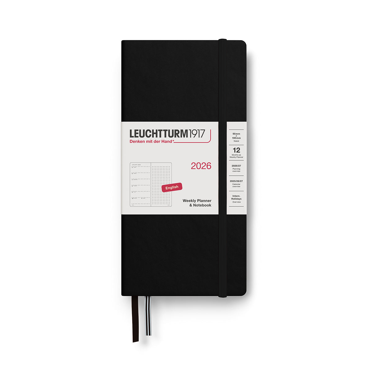 LEUCHTTURM1917 2026 Weekly Planner &amp; Notebook - Hard Cover