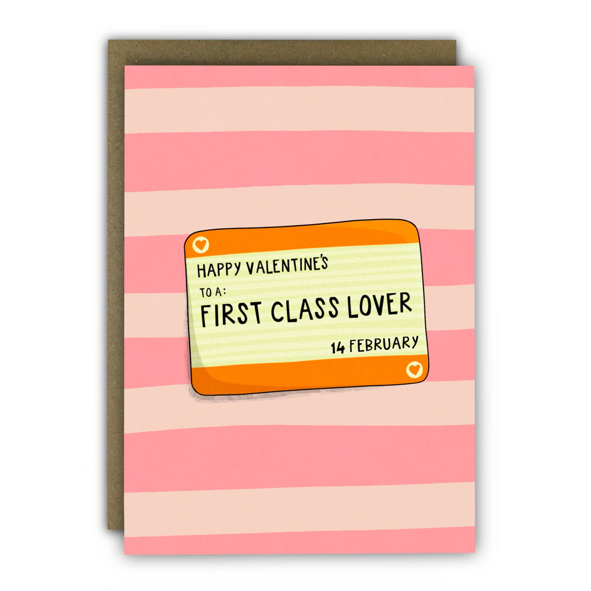 First Class Lover Funny Valentine’s Day Card by penny black