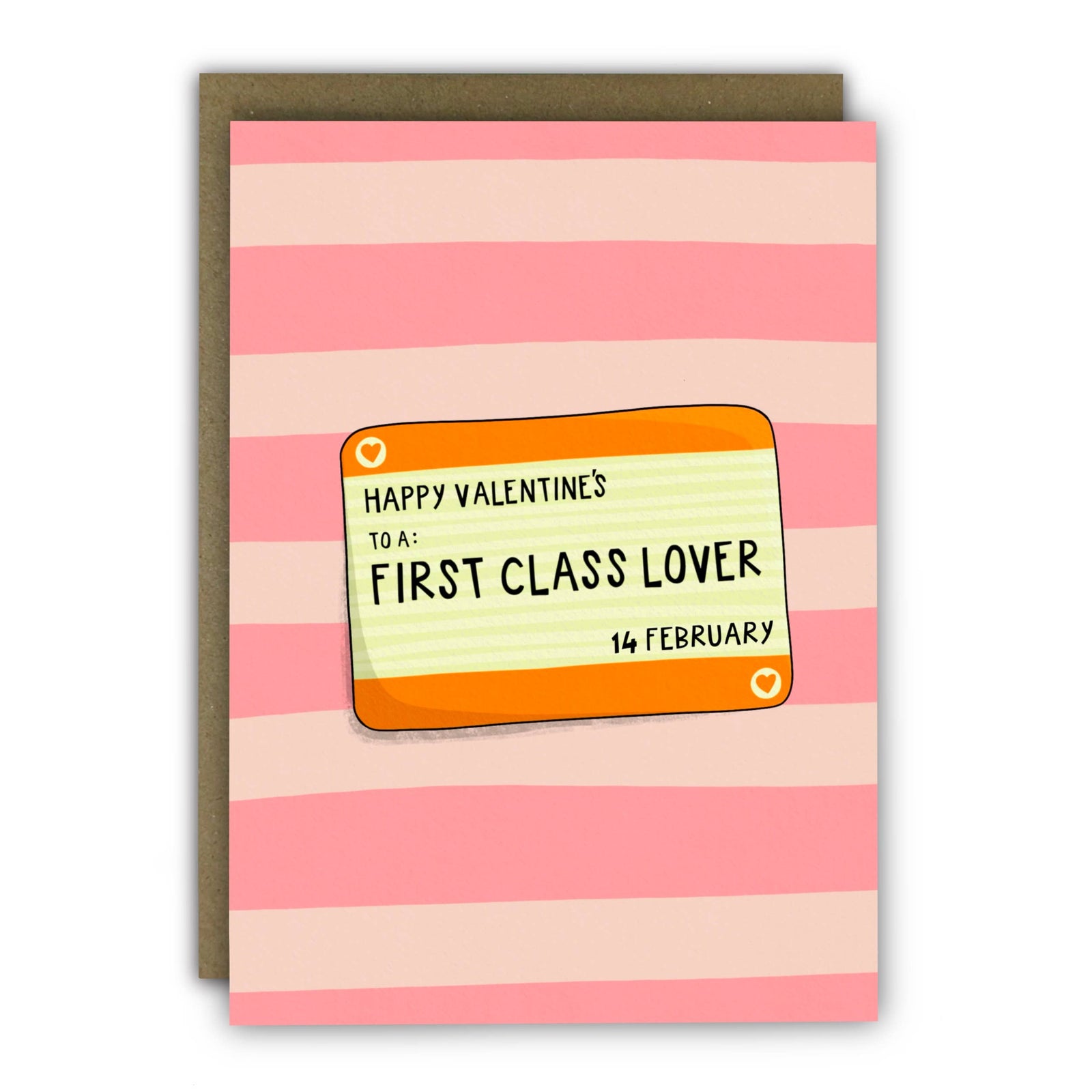 First Class Lover Funny Valentine’s Day Card by penny black