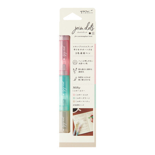 Midori Connecting Pen Join Dots - Milky By Penny Black
