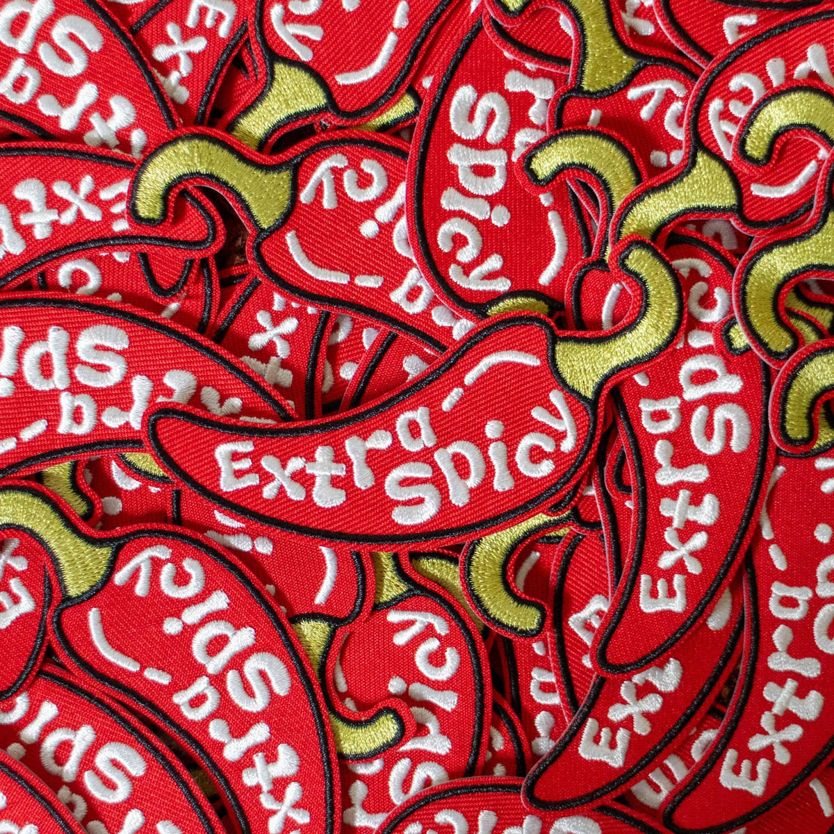 Extra Spicy Red Chilli Iron-On Patch by finest imaginary at penny black