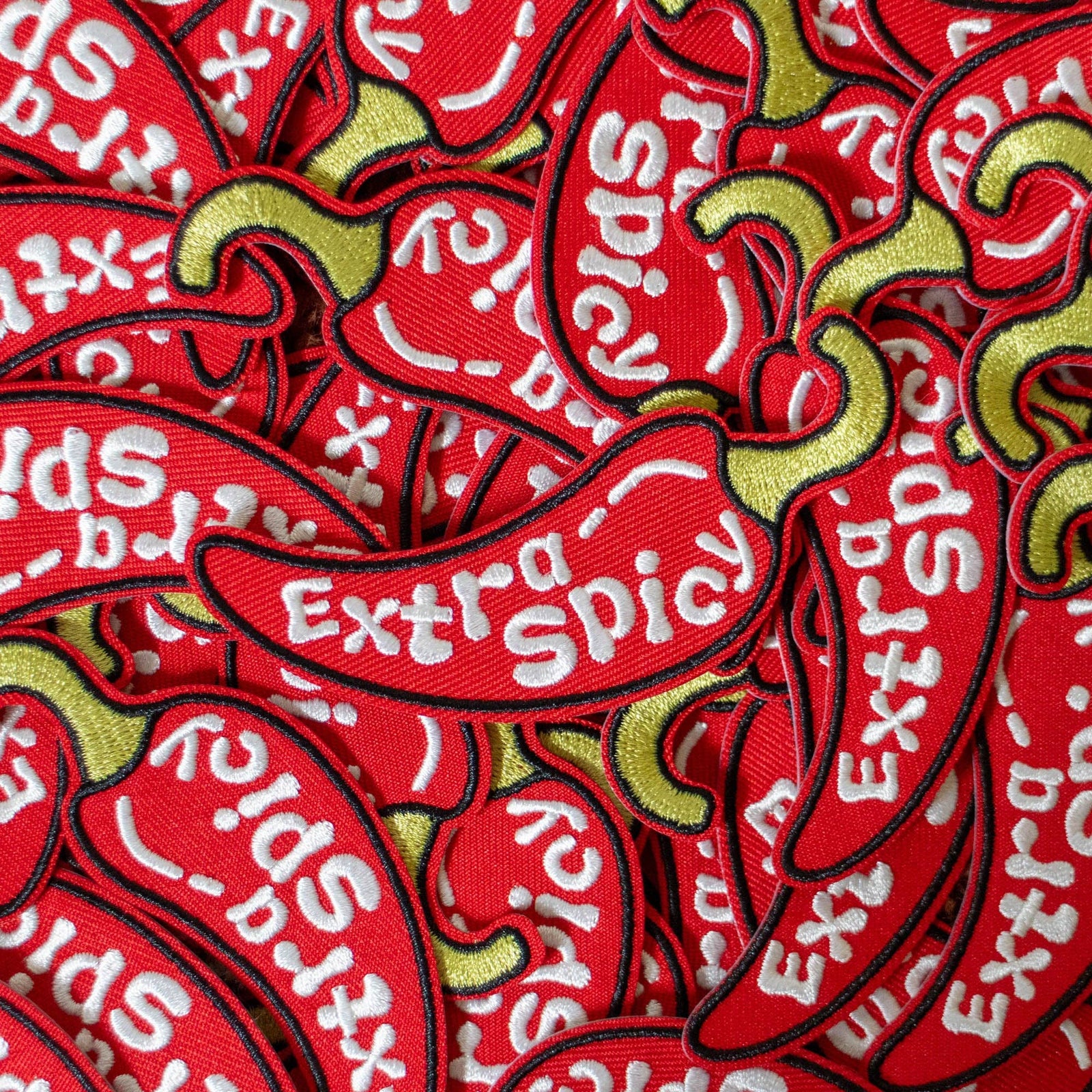 Extra Spicy Red Chilli Iron-On Patch by finest imaginary at penny black