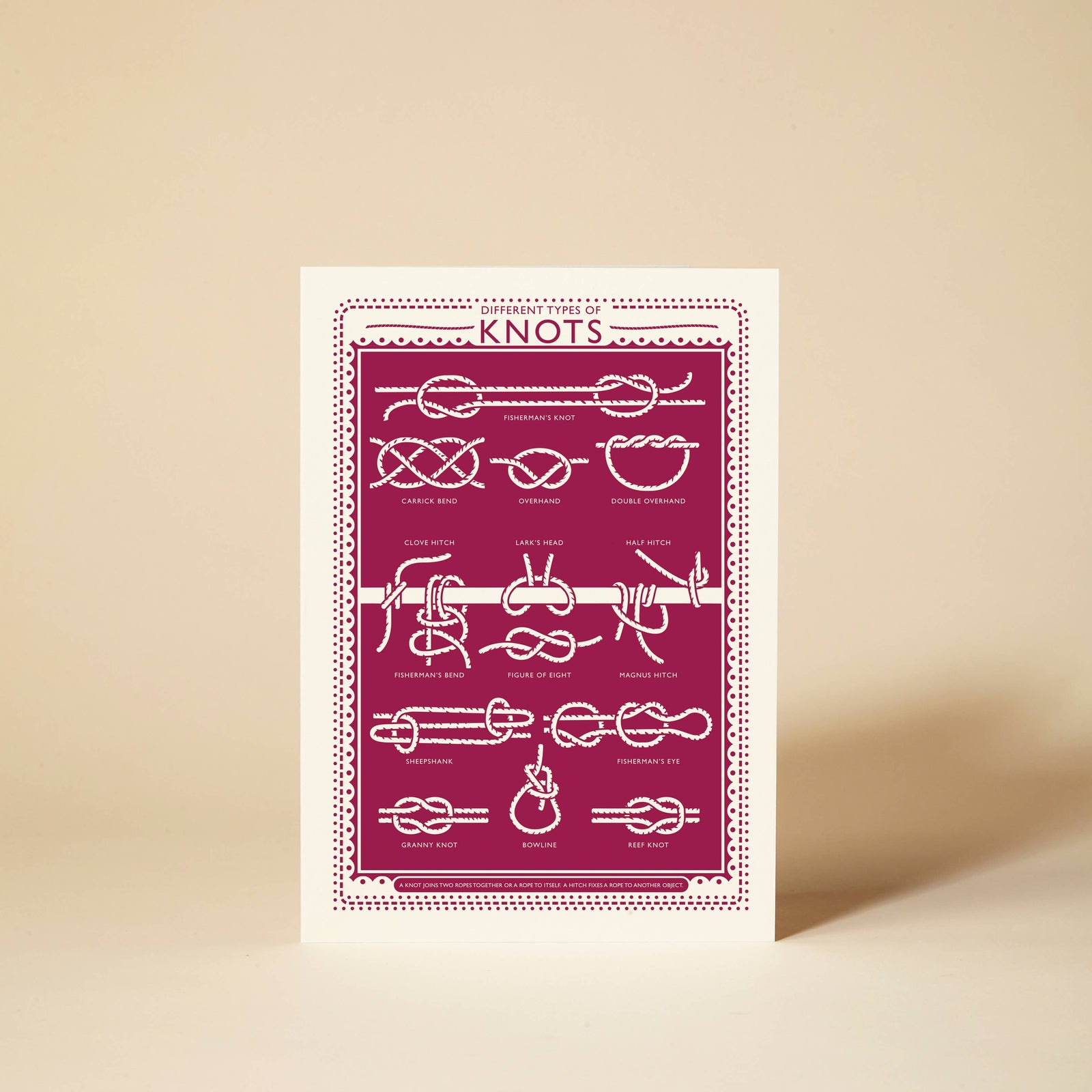 Knots Chart Art Card by pressed and folded at penny black