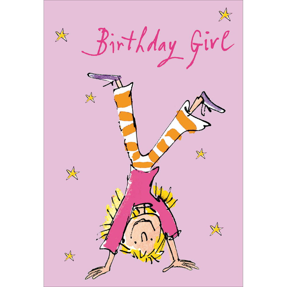 Handstand Girl Quentin Blake Birthday Card at Penny Black