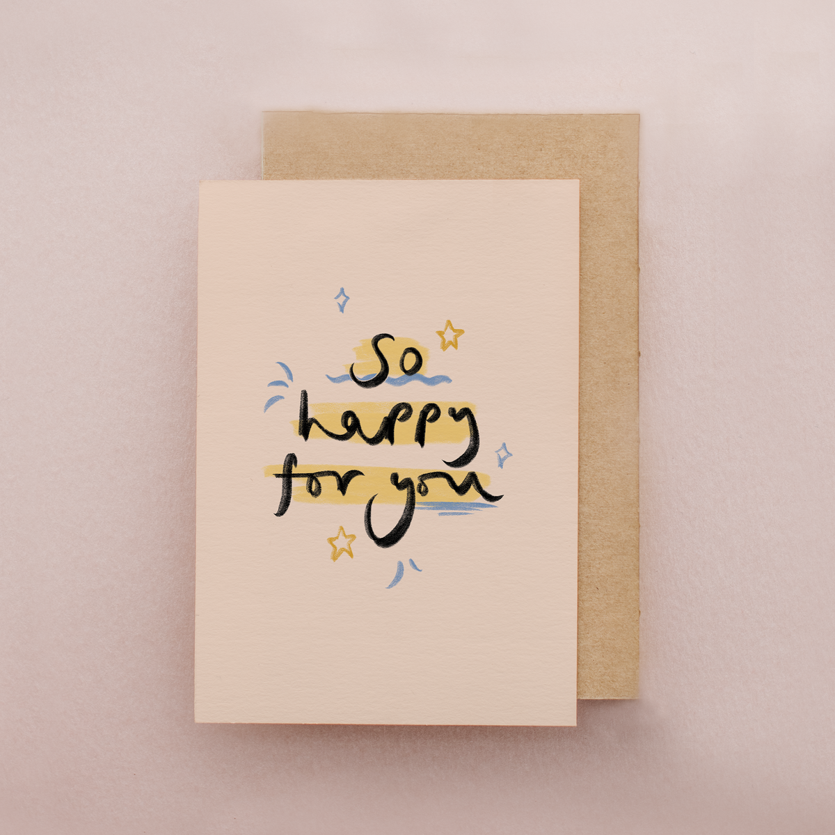 So Happy For You Felt Tips Congratulations Mini Card by lib's cards at penny black