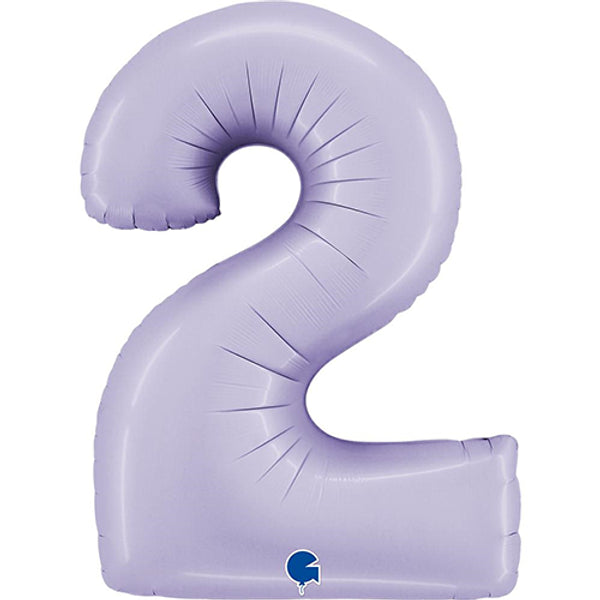 Large 34&quot; Number Foil Balloon number 2 lilac - Penny Black