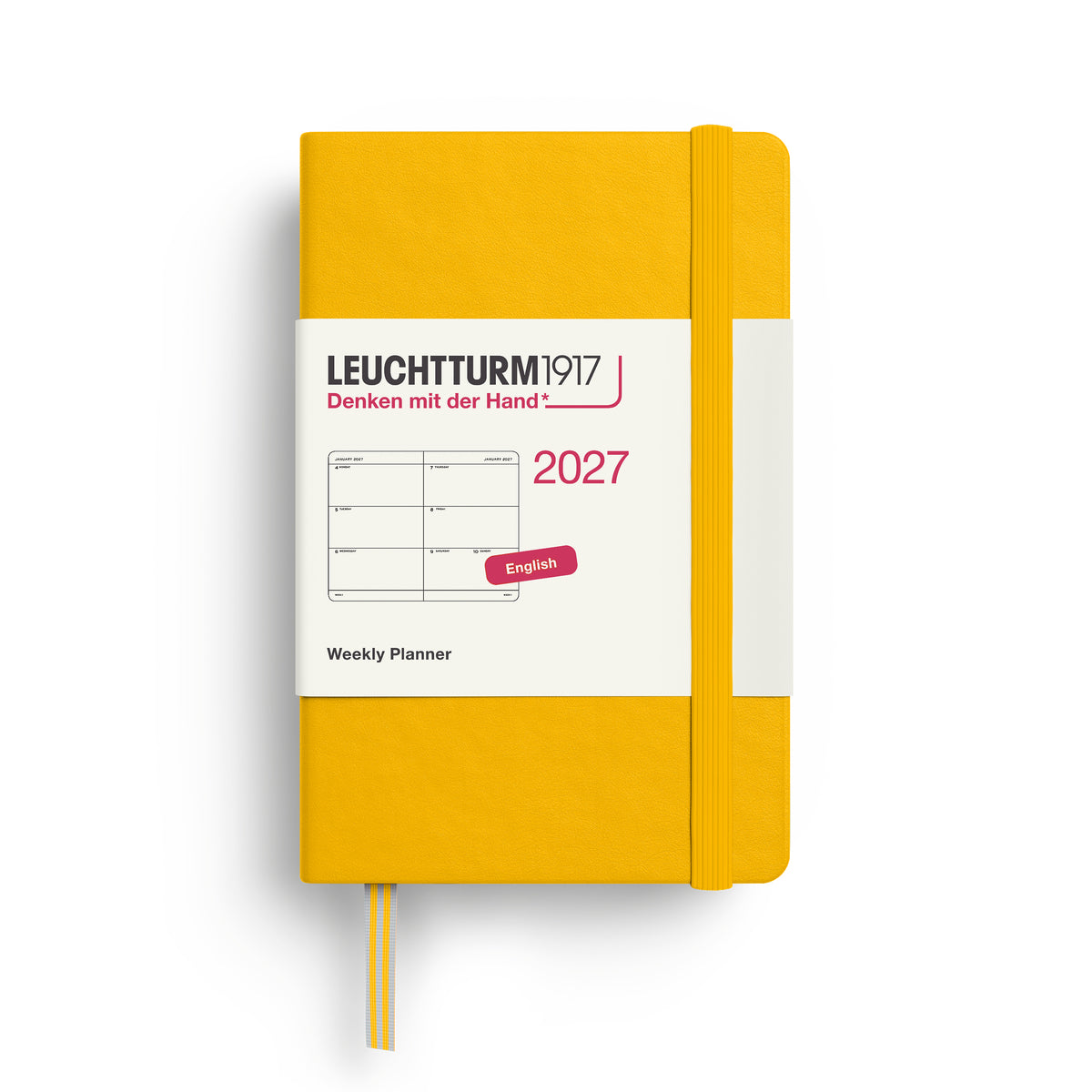 LEUCHTTURM1917 2027 Weekly Planner in A7 size and sunflower colour at penny black