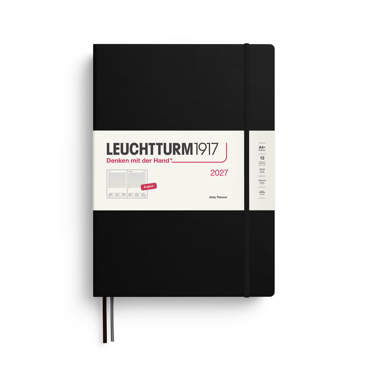 LEUCHTTURM1917 2027 Daily Planner in A4+ size and black colour at penny black