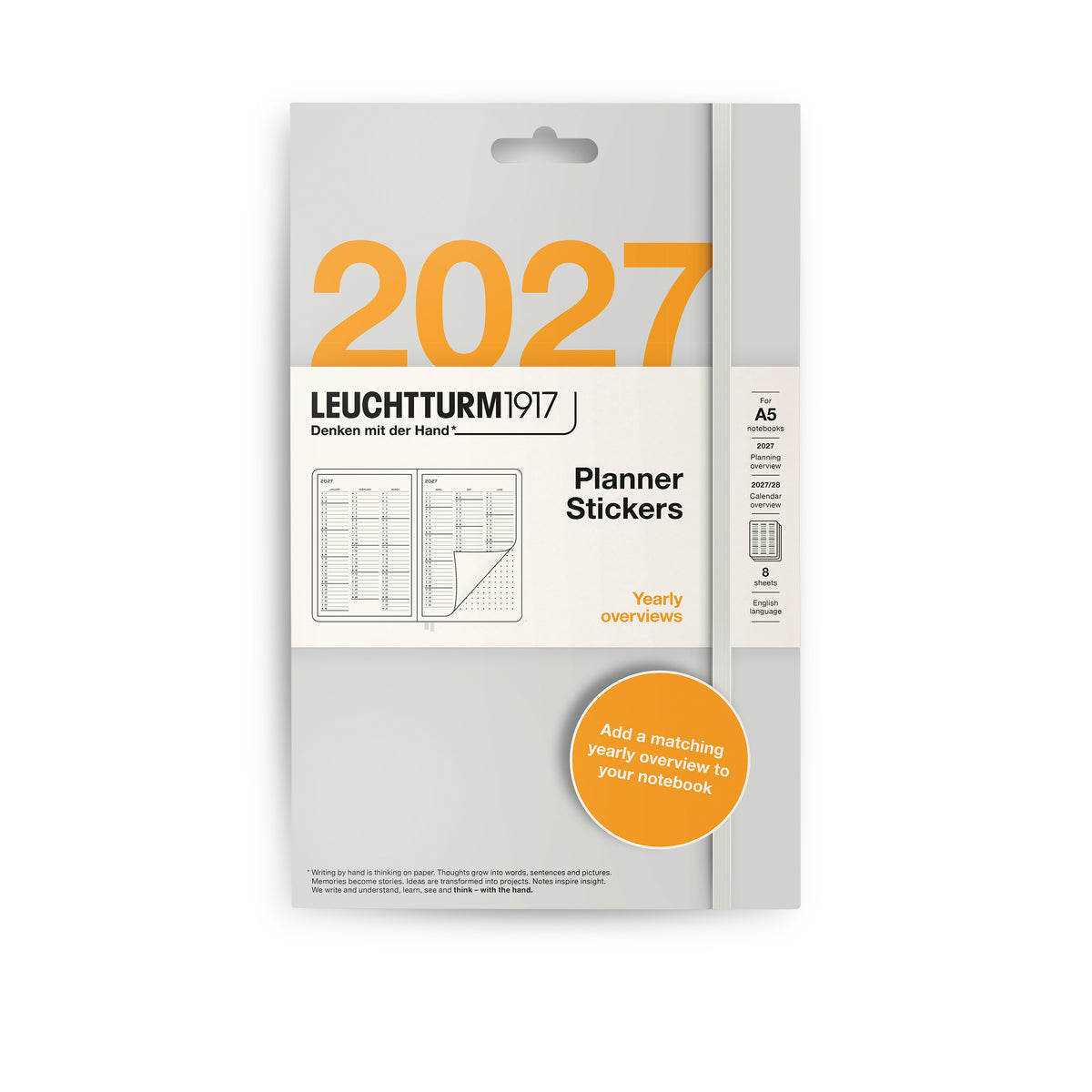 LEUCHTTURM1917 Self-Stick Planner Stickers 2027 - Monthly by penny black