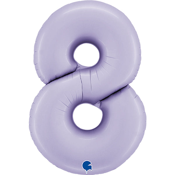 Large 34&quot; Number Foil Balloon number 8 lilac - Penny Black