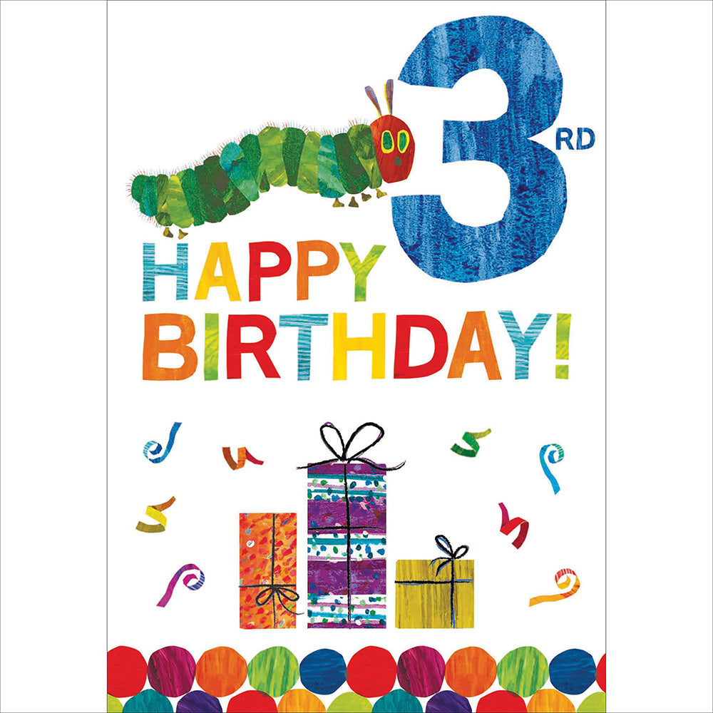 The Very Hungry Caterpillar 3rd Birthday Card at Penny Black