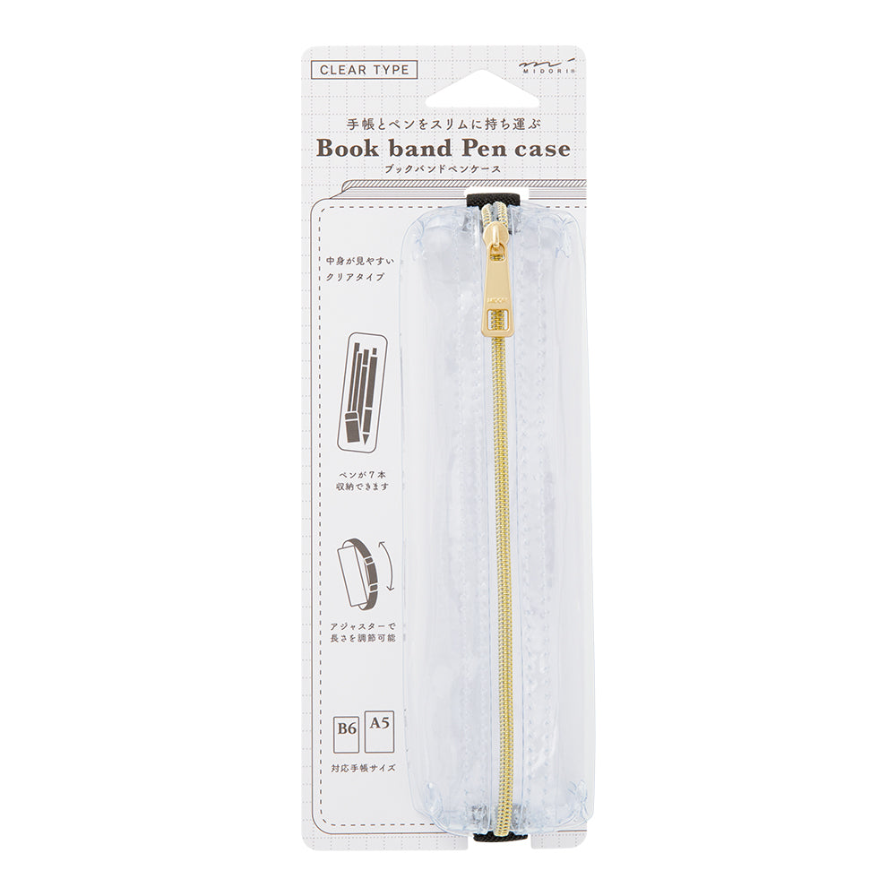 Midori Book Band Pen Case - Transparent By Penny Black