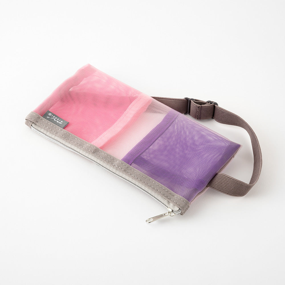 Midori Book Band Pen Case - Pink Mesh By Penny Black