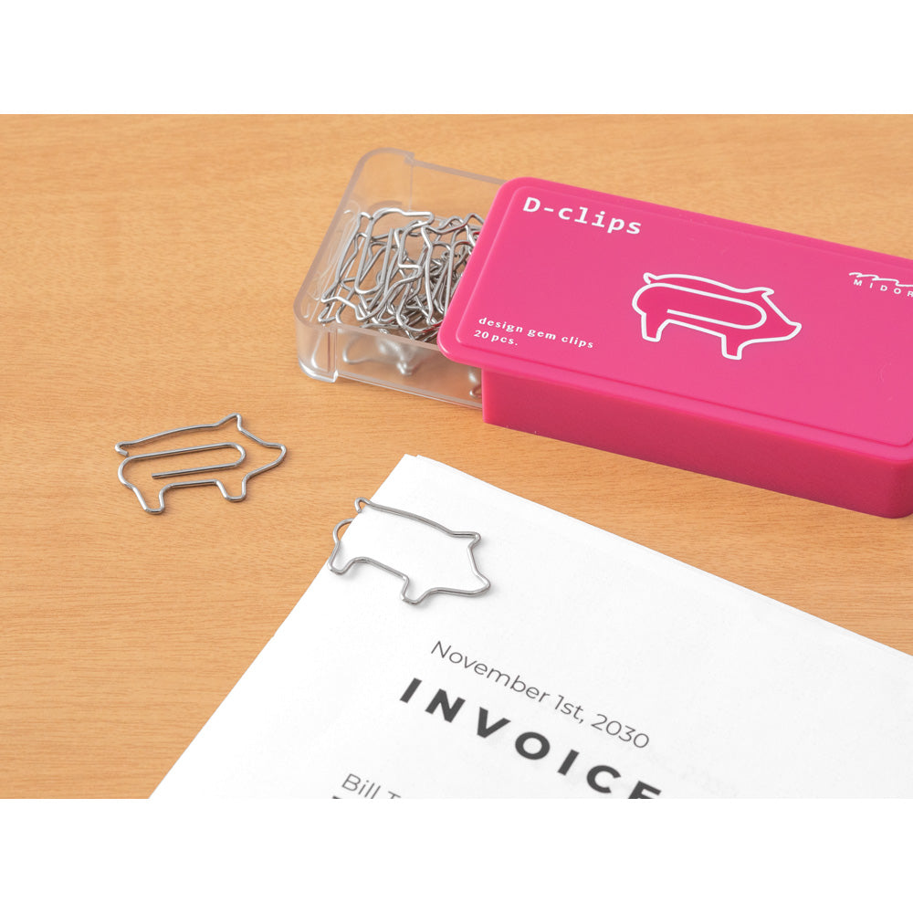 Midori D-Clips Animal Paper Clips By Penny Black