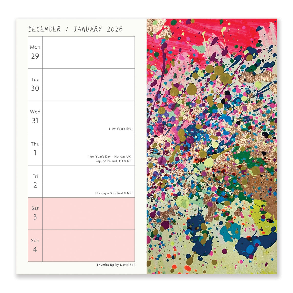 Arthouse Unlimited Slim 2026 Diary By Penny Black