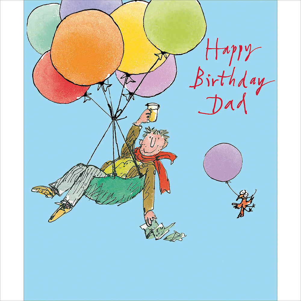 Homemade Hot Air Balloon Dad Quentin Blake Birthday Card at Penny Black