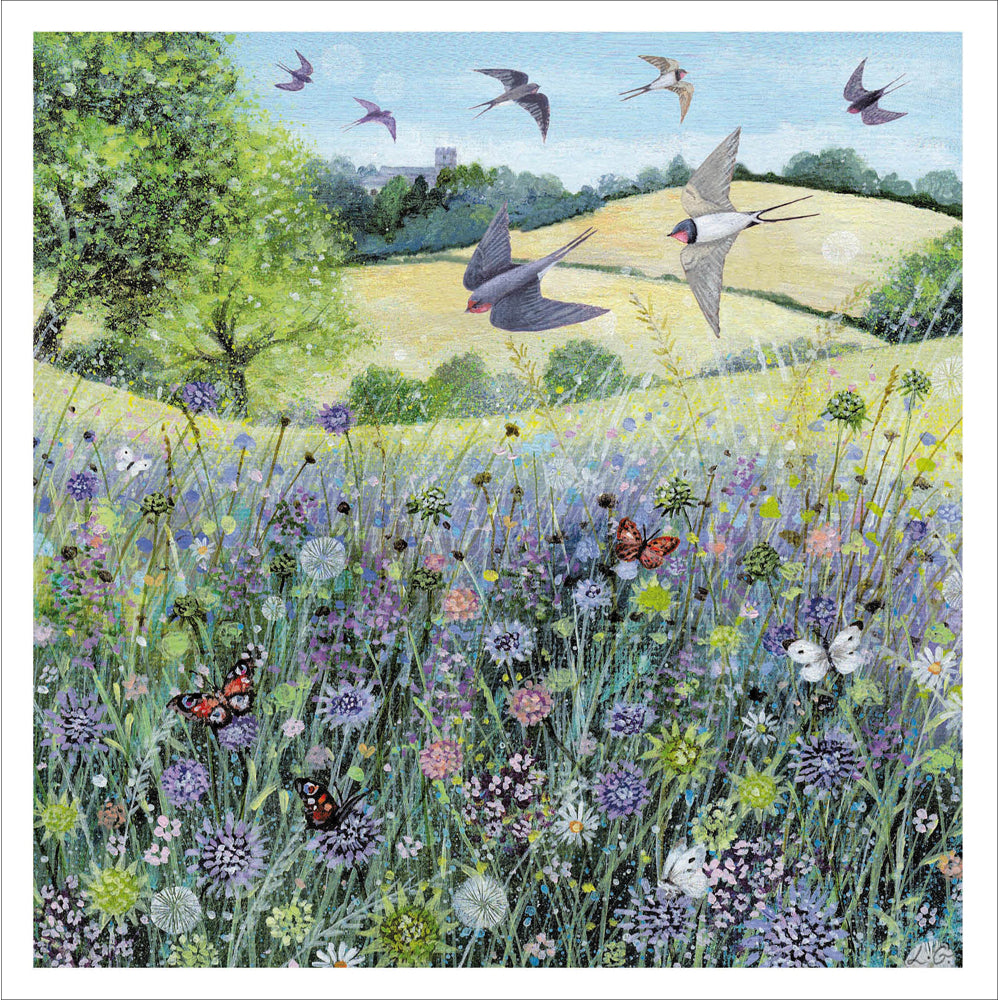 Swallows And Wildflowers Art Card at Penny Black