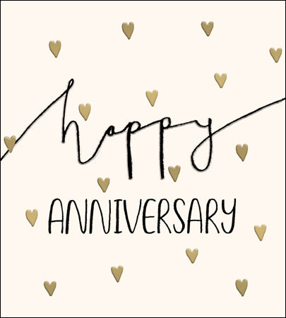 Tiny Gold Heart Confetti Anniversary Card at Penny Black