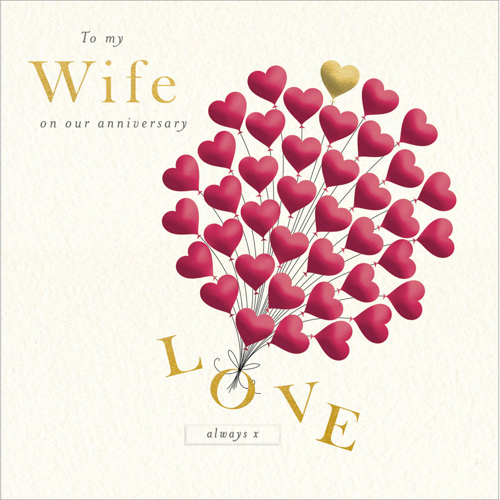 Wife Love Always On Our Anniversary Card at Penny Black