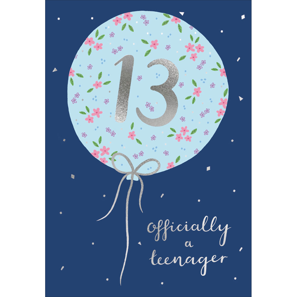 Officially A Teenager Balloon 13th Birthday Card at Penny Black