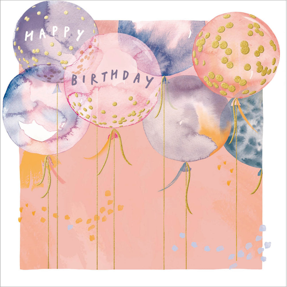 Big Round Glittery Birthday Balloons Card from Penny Black