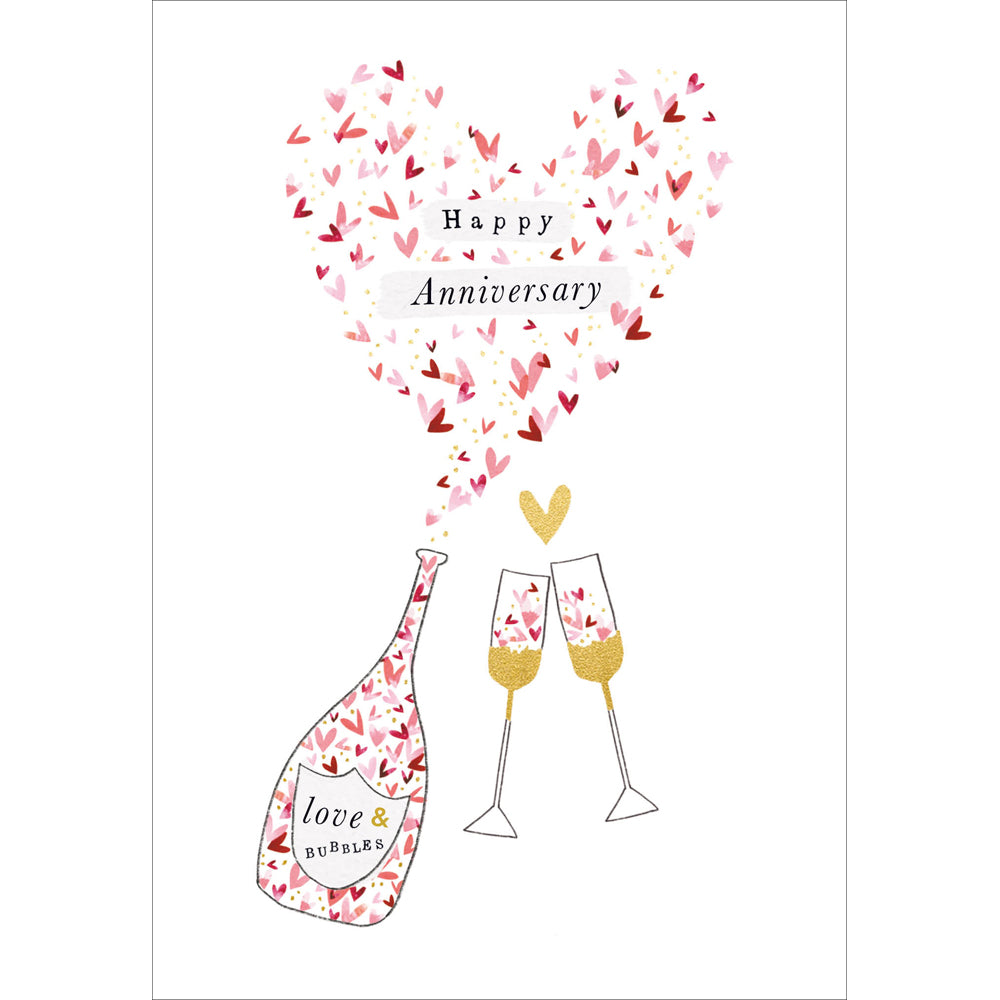 Love & Bubbles Happy Anniversary Card at Penny Black