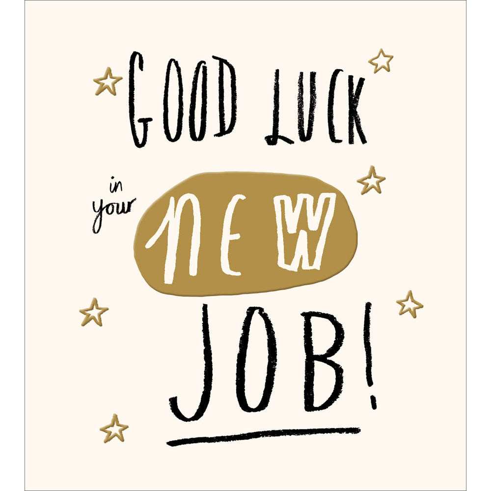 Handwritten Good Luck New Job Card from Penny Black