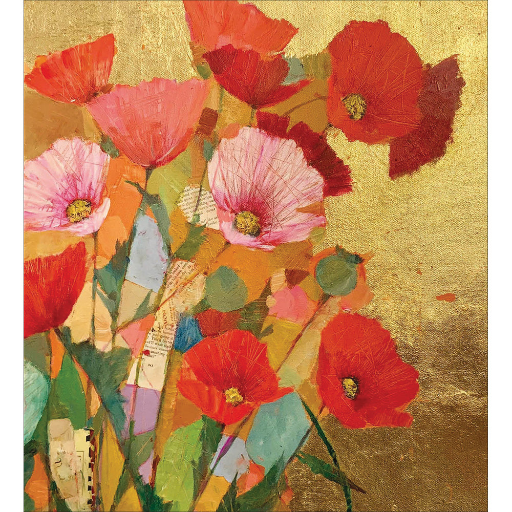 Poppies Against Gold Art Card from Penny Black