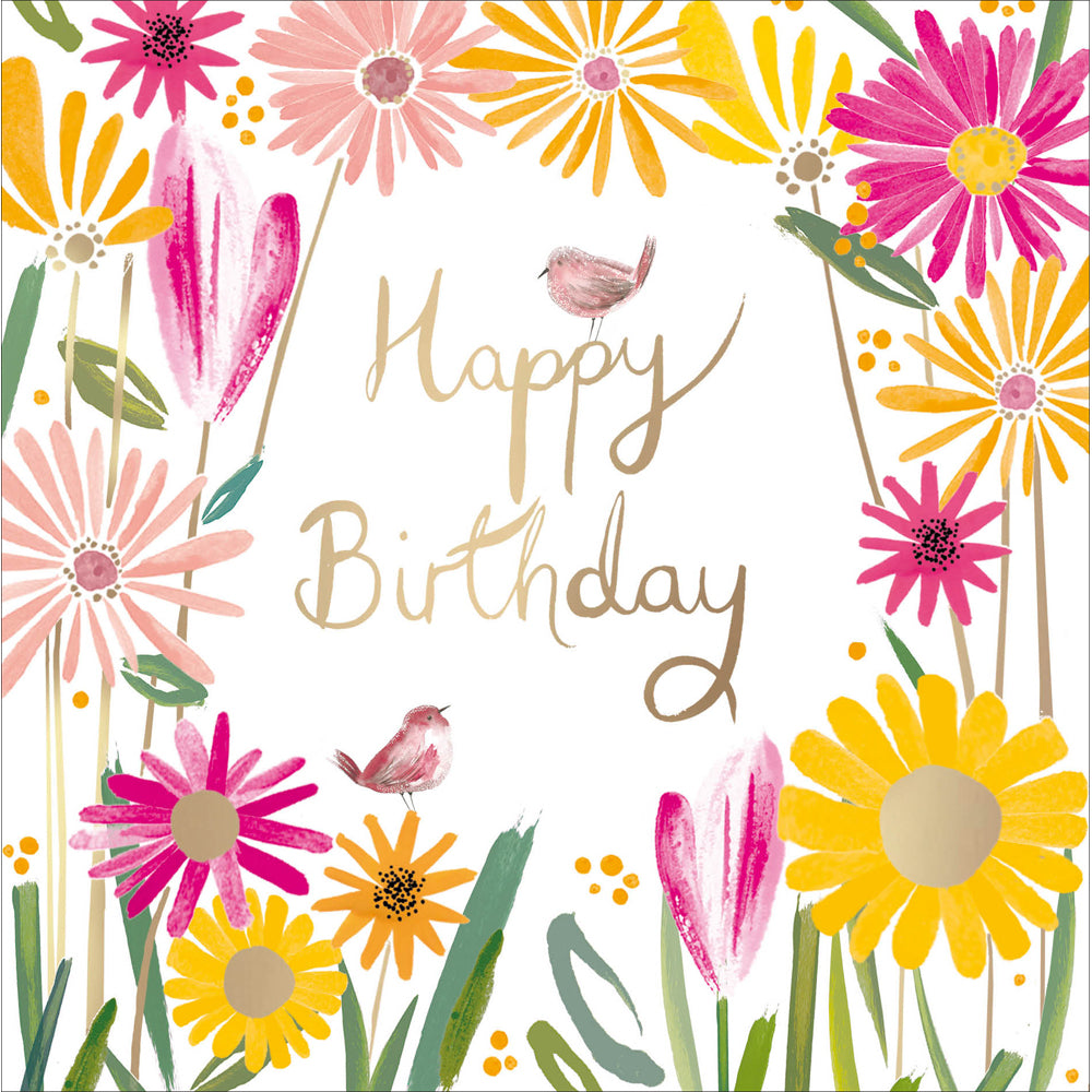 Tweets Amongst The Flowers Birthday Card from Penny Black