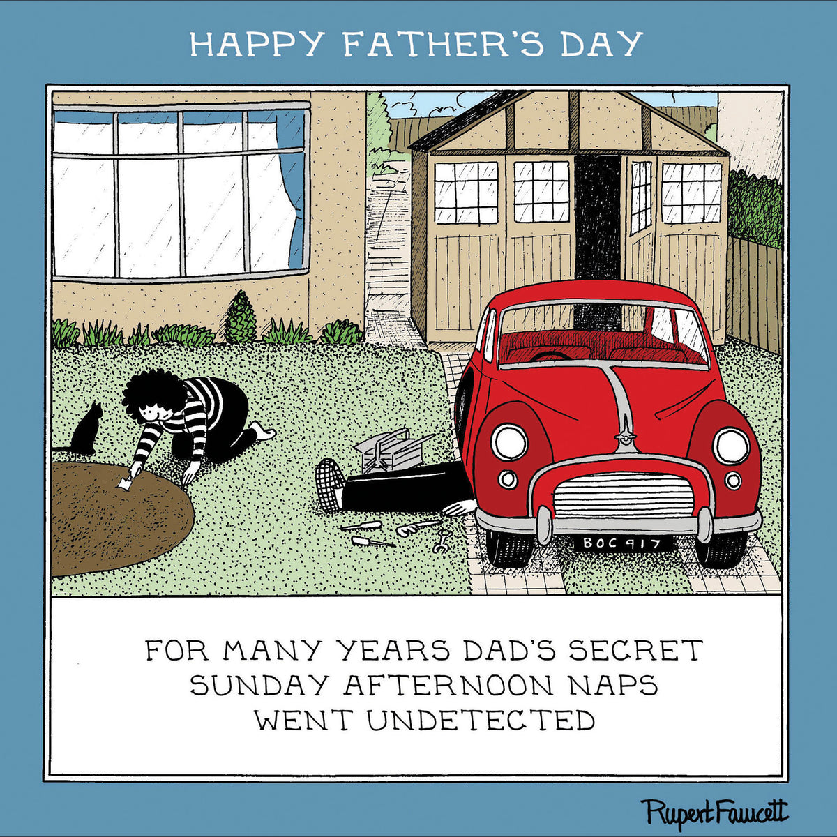 Fred&#39;s Afternoon Nap Funny Father&#39;s Day Card by penny black