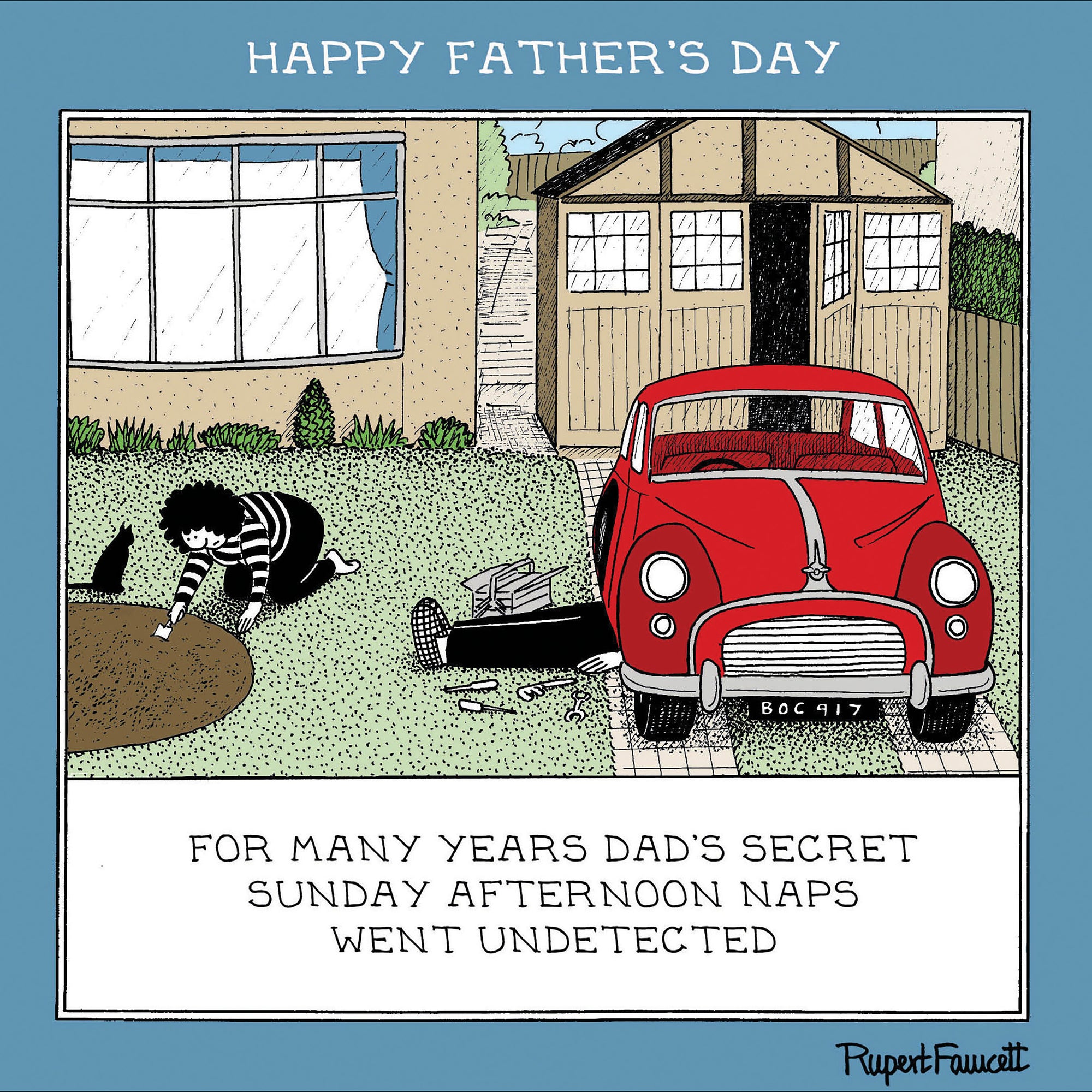 Fred's Afternoon Nap Funny Father's Day Card by penny black